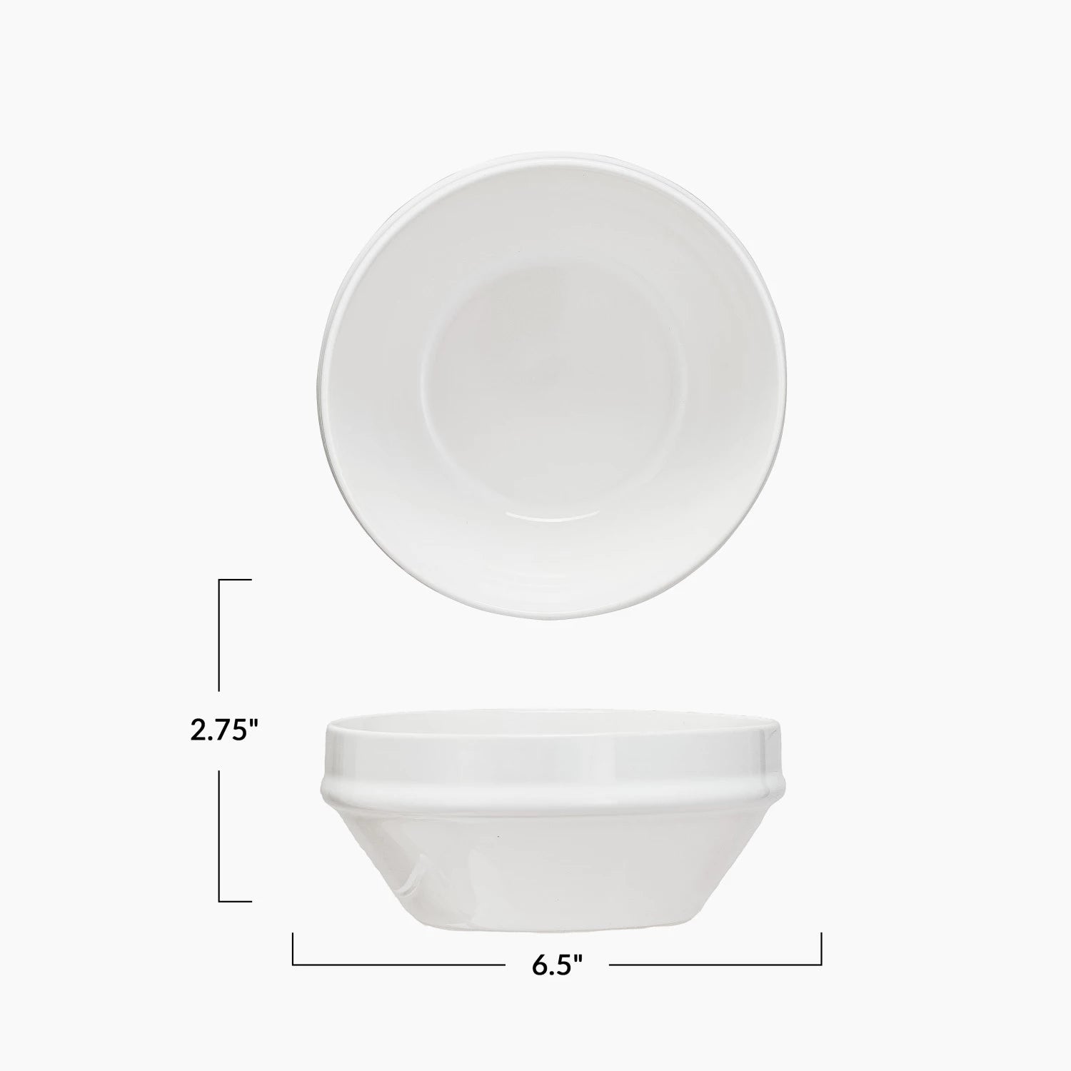 Stoneware Bowl, Antique White