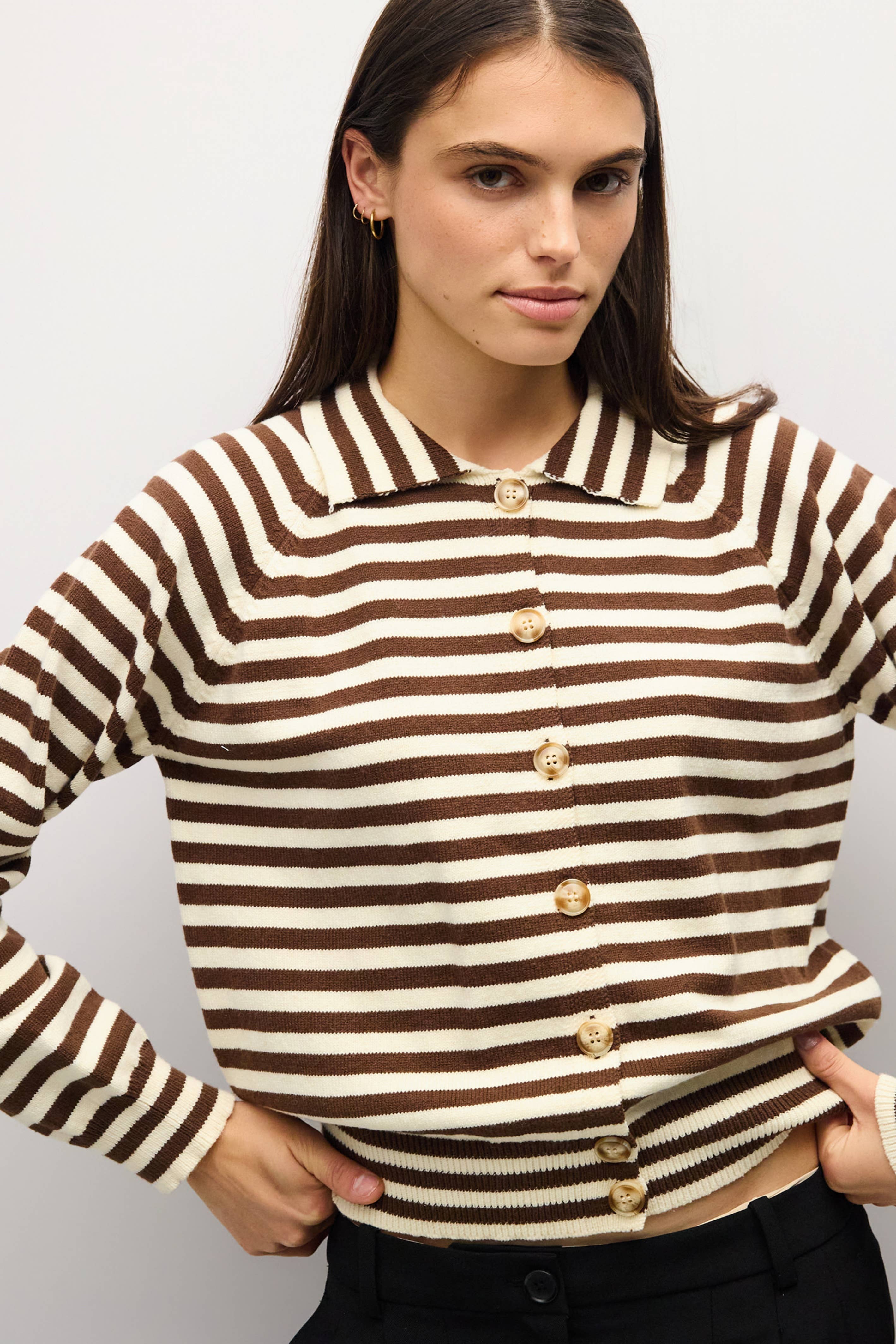 Lena Striped Cardigan