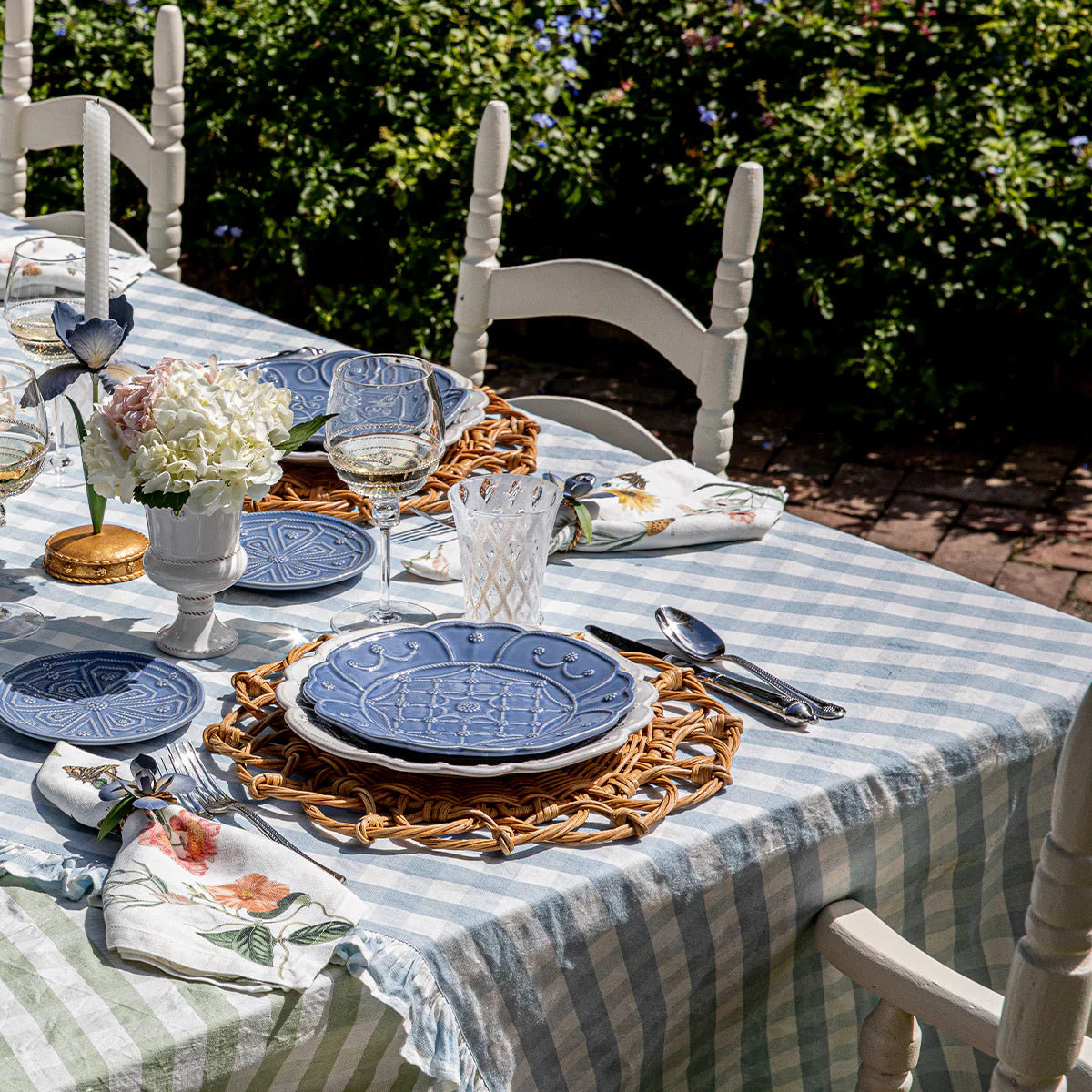 Gingham Ruffle Tablecloth