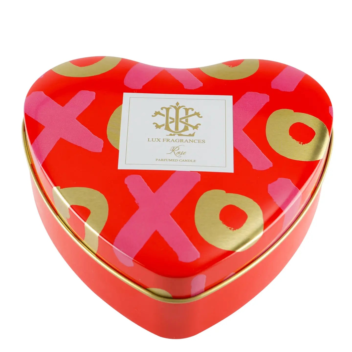 Rose Heart Tin Candle