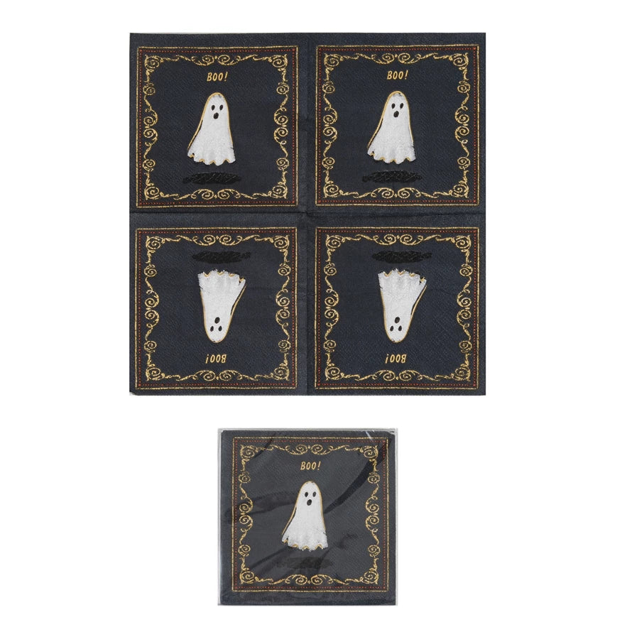Paper Cocktail Napkins w/ Ghost 