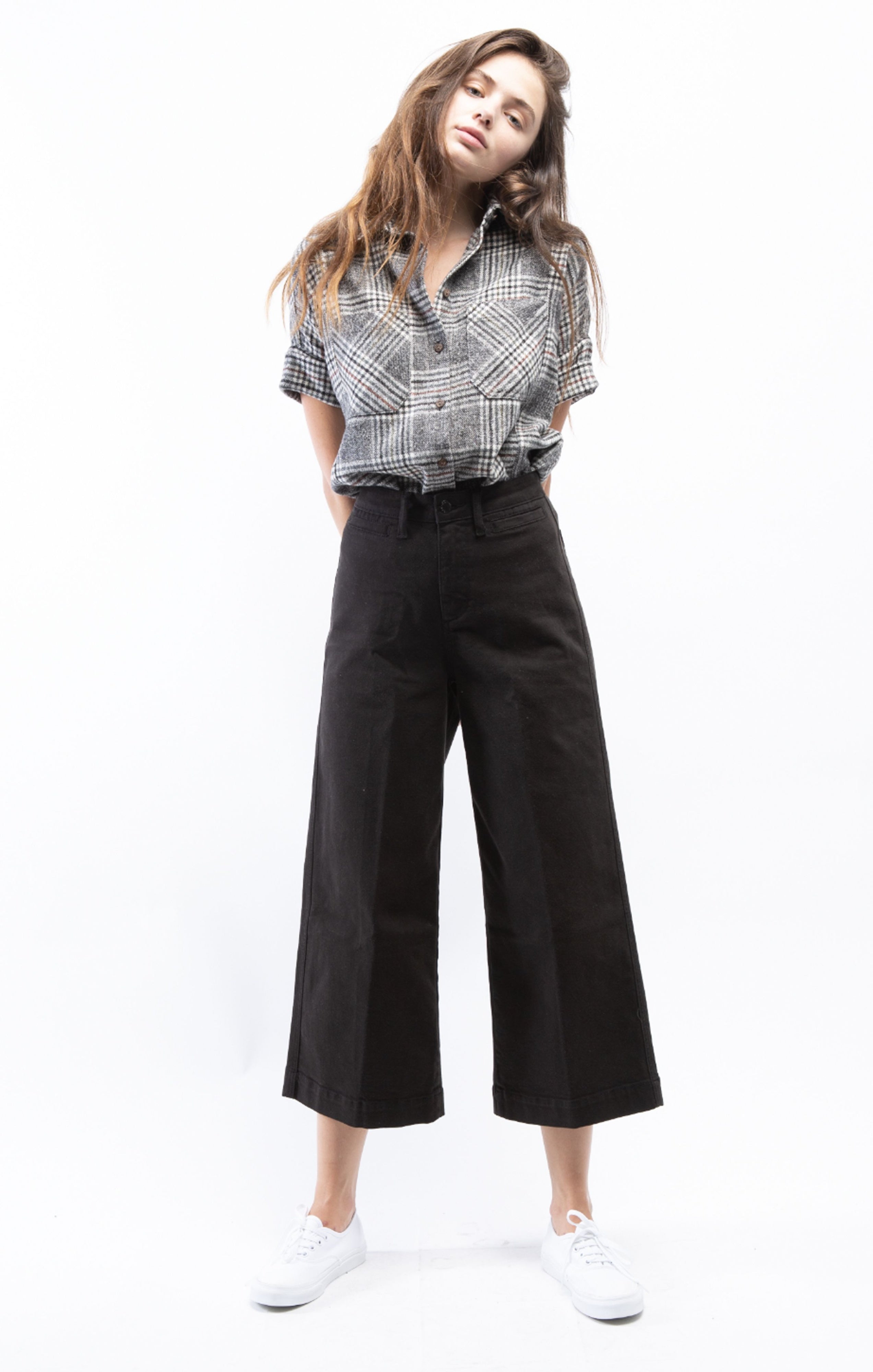 High-Rise Wide Leg Crop