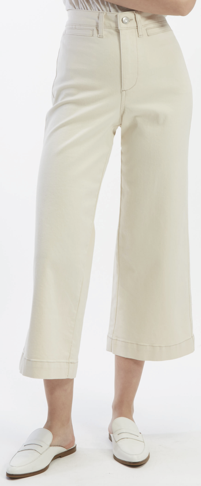 High-Rise Wide Leg Crop