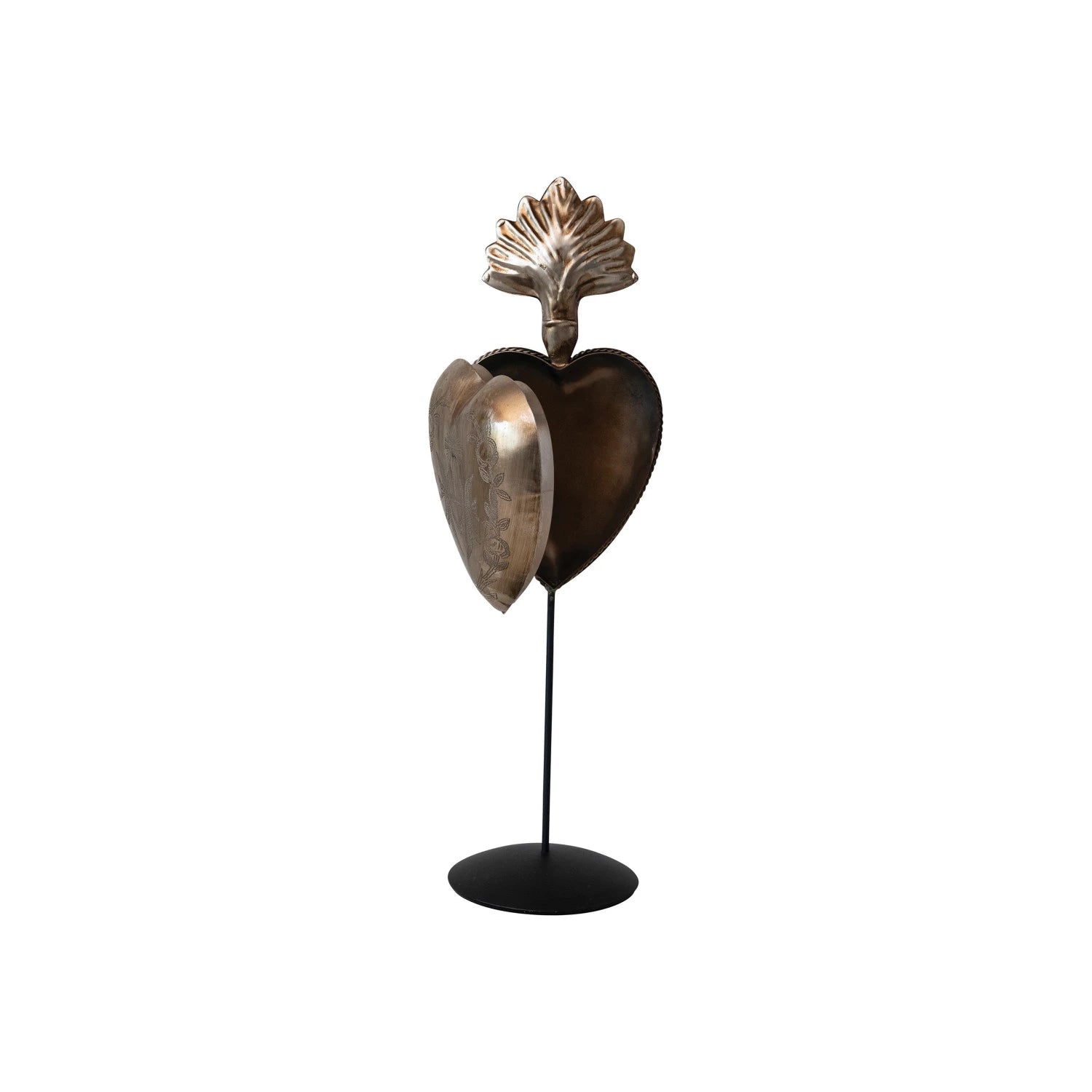 Metal Opening Sacred Heart on Stand