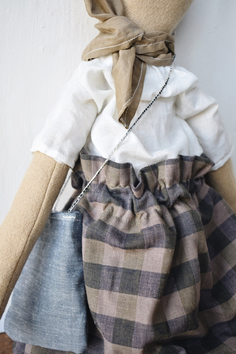 Agatha the Bear Doll Petite - Blueberry Pie Skirt