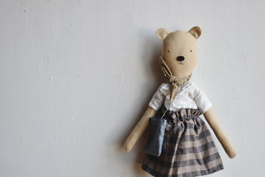 Agatha the Bear Doll Petite - Blueberry Pie Skirt